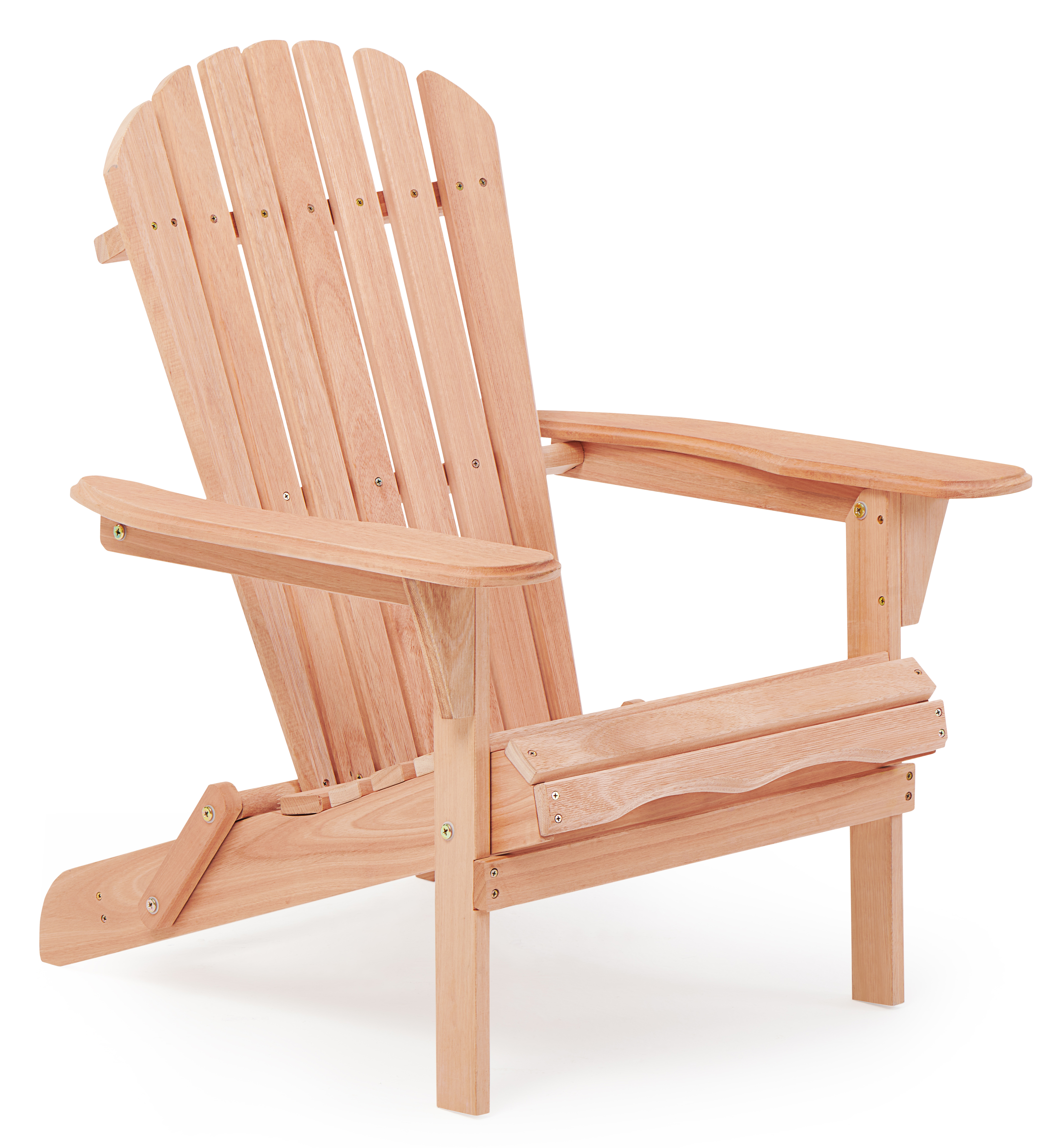 Droad Solid Wood Foldable Adirondack Chair, Half PreAssembled, Outdoor Patio/Beach/Pool