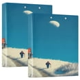 D-shaped Binder with 3 Ring - PVC Waterproof 1.5 in Binder with Clear ...