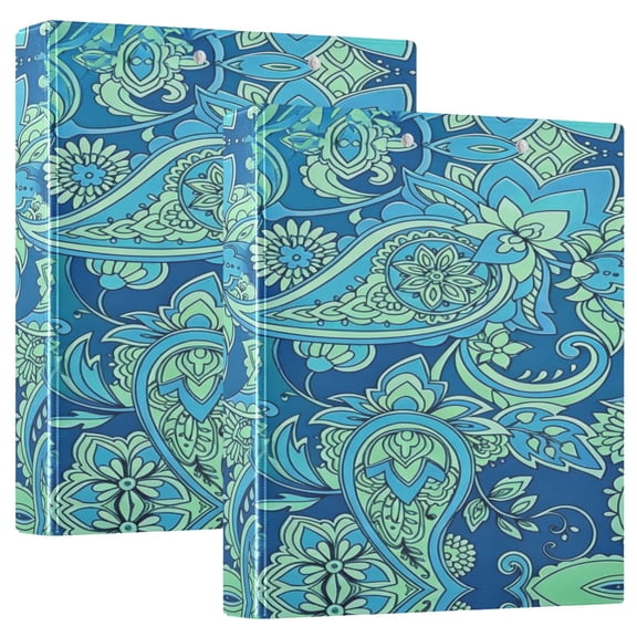 D-shaped Binder with 3 Ring - PVC Waterproof 1.5 in Binder with Clear Pocket, Court Style- Blue ,1 pack