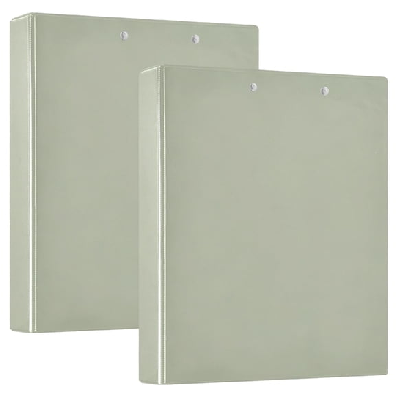 D-shaped Binder with 3 Ring - PVC Waterproof 1.5 in Binder with Clear Pocket, Mondrian Green ，1 pack