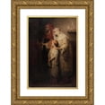 thumbnail image 1 of Désiré François Laugee 14x18 Gold Ornate Wood Frame and Double Matted Museum Art Print Titled - Prayer or Pelerin (1883-1884), 1 of 4
