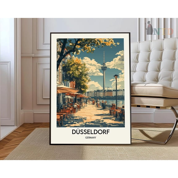 Düsseldorf Print, Düsseldorf Wall Art, Düsseldorf Poster, Düsseldorf Photo, Düsseldorf Poster Print, Düsseldorf Germany, Düsseldorf City Wall Art, Modern Wall Decor, 16x24 UNFRAMED
