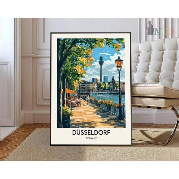 Düsseldorf Print, Düsseldorfdüsseldorf Poster, Düsseldorf Photo, Düsseldorf Poster Print, Düsseldorf Germany, Düsseldorf City Wall Art, Modern Wall Decor, 24x36 UNFRAMED