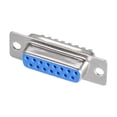 thumbnail image 1 of D-sub Connector Female Socket 15-pin 2-row Port Terminal Breakout Blue 1pc, 1 of 3