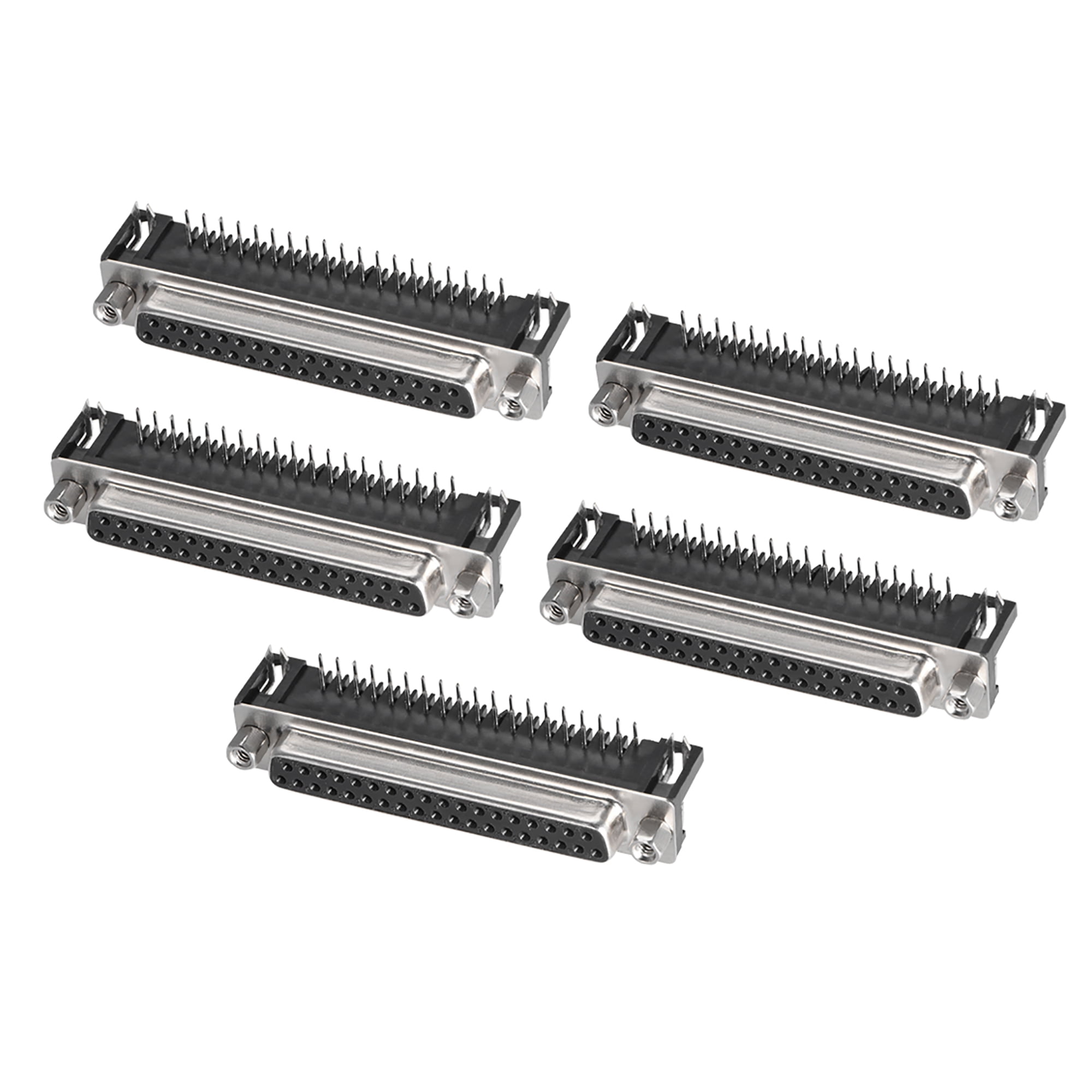D-sub Connector Female Socket 37-pin 2-row Right Angle Black 5pcs ...