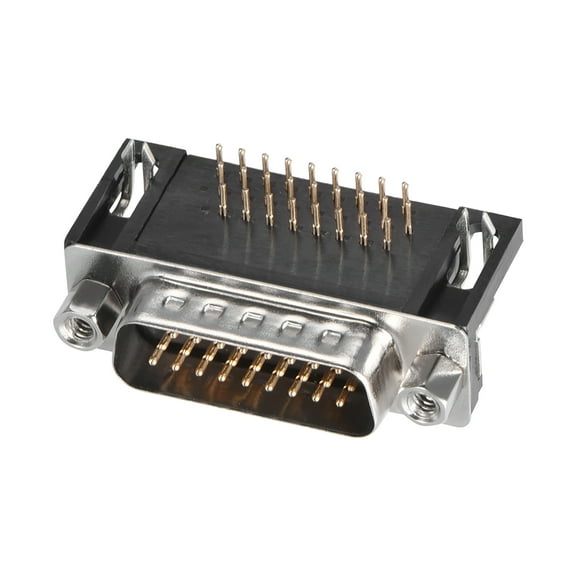 D-sub Connector Male Plug 26-pin 3-row Right Angle Black 1pc
