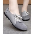 thumbnail image 1 of D.taLo Women Contrast-Toe Lace-Up Shoe (Gray, EU 40 / US 9-9.5), 1 of 4