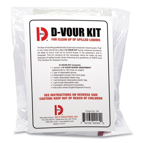 D'vour Clean-Up Kit, Powder, All Inclusive Kit, 6/carton | Bundle of 2