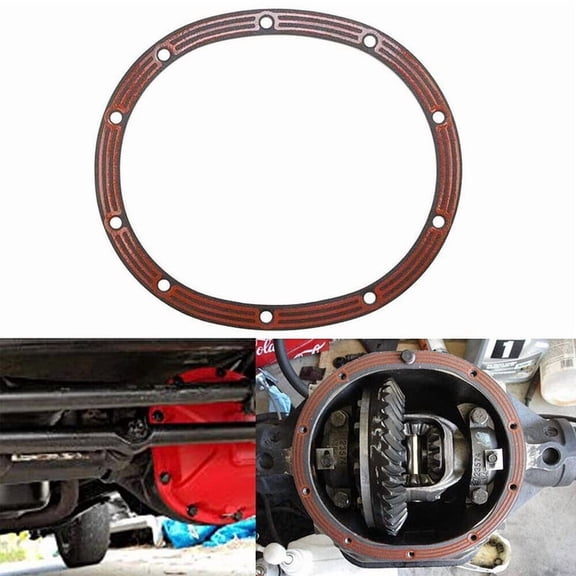 D035 Rear Differential Cover Gasket Compatible with Dana 35 Axles and AMC Model 35, Steel Core Rubber, Elastomer Bead Both Sides, Fits Jeep Wrangler TJ YJ JK, 1 Set