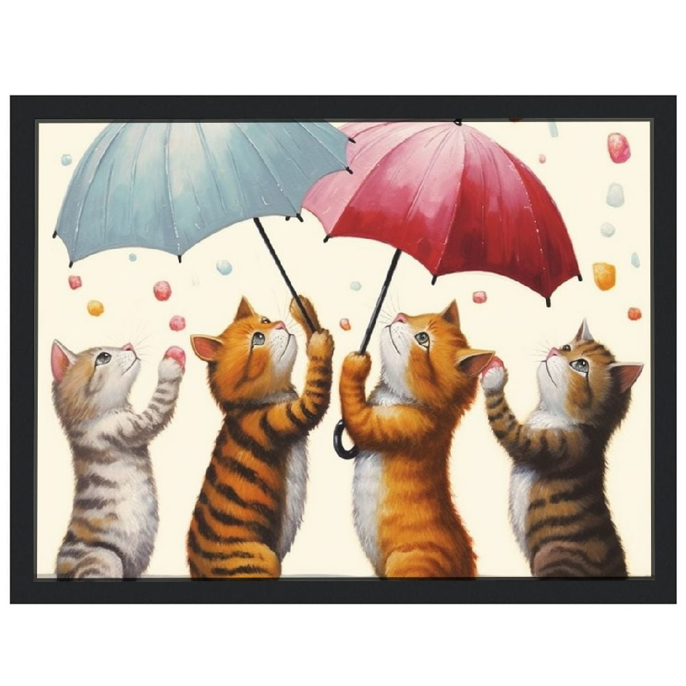 D03GENHSY Orange Tabby Cat Wall Art Colorful Cat Artwork Cat Wall Art