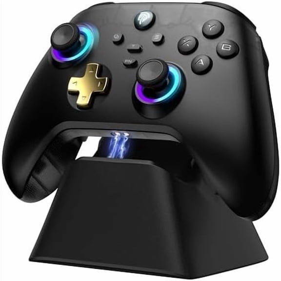 D05 PC Controller - Pro Controller with Dock/Hall Sensor/RGB Lighting - No Stick Drift, No Zone - Work for Windows PC, Android, Steam and
