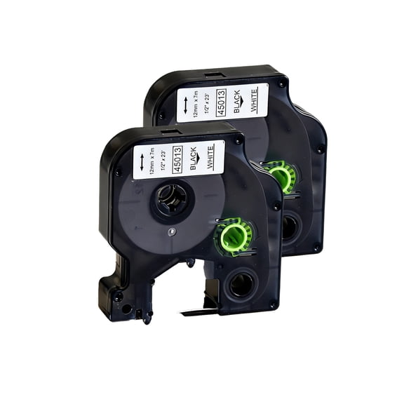 D1 12mm Label Tape Replacement Compatible with Label Maker Works with LabelManager 160 210D 280 360D 420P PnP