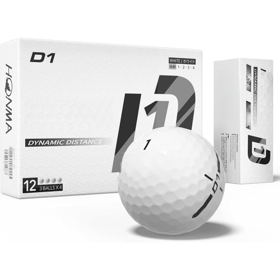 D1 Distance Golf Balls,Extra Soft Feel with Long Distance,High Speed Core with Low Spin Design,Low Compression Golfballs  for Men,Women Beginners,1 Dozen