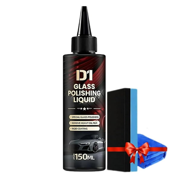 D1 Glass Polishing Liquid, Liquid Glass Car Polish, D1glass Polishing Compound, Anti-Fog Hydrophobic Coating, Removes Swirls, Scratches, Oil (1)
