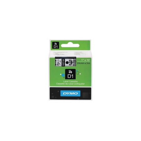 D1 High-Performance Polyester Removable Label Tape, 1" X 23 Ft, Black On Clear