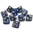 thumbnail image 1 of D10 Pack - Ten Count Pack of Blue and Silver Granite 10 Sided Dice, 1 of 3