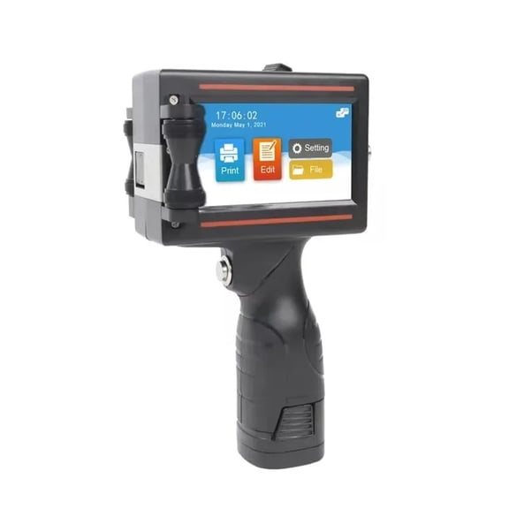 D10 Portable 12.7mm Inkjet Printer Online Variable Data Barcode QR Code Date LOGO Serial Number Label Handheld Printing
