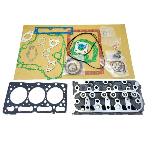 D1005 Cylinder Head + 1 Set Full Gasket Kit for Kubota D1005 Engine JCB VMT160-80 Compactor EW320DS J312 Generator GB18 GB170 GB175 GB180 JB16 JB17X JB18 JB19X Tractor