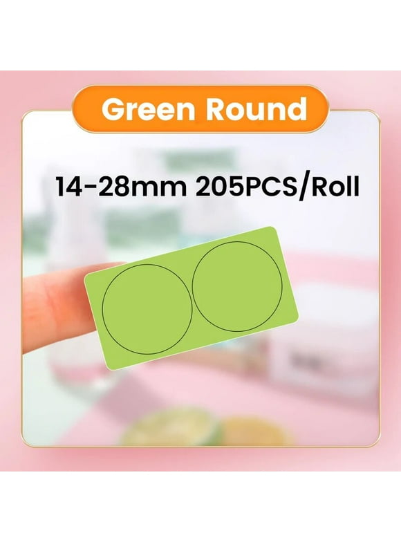 D101 D11 D110 Thermal Round Label Tape Paper Roll Self Adhesive Sticker Transparent Waterproof Sticker for Label Maker GR Round