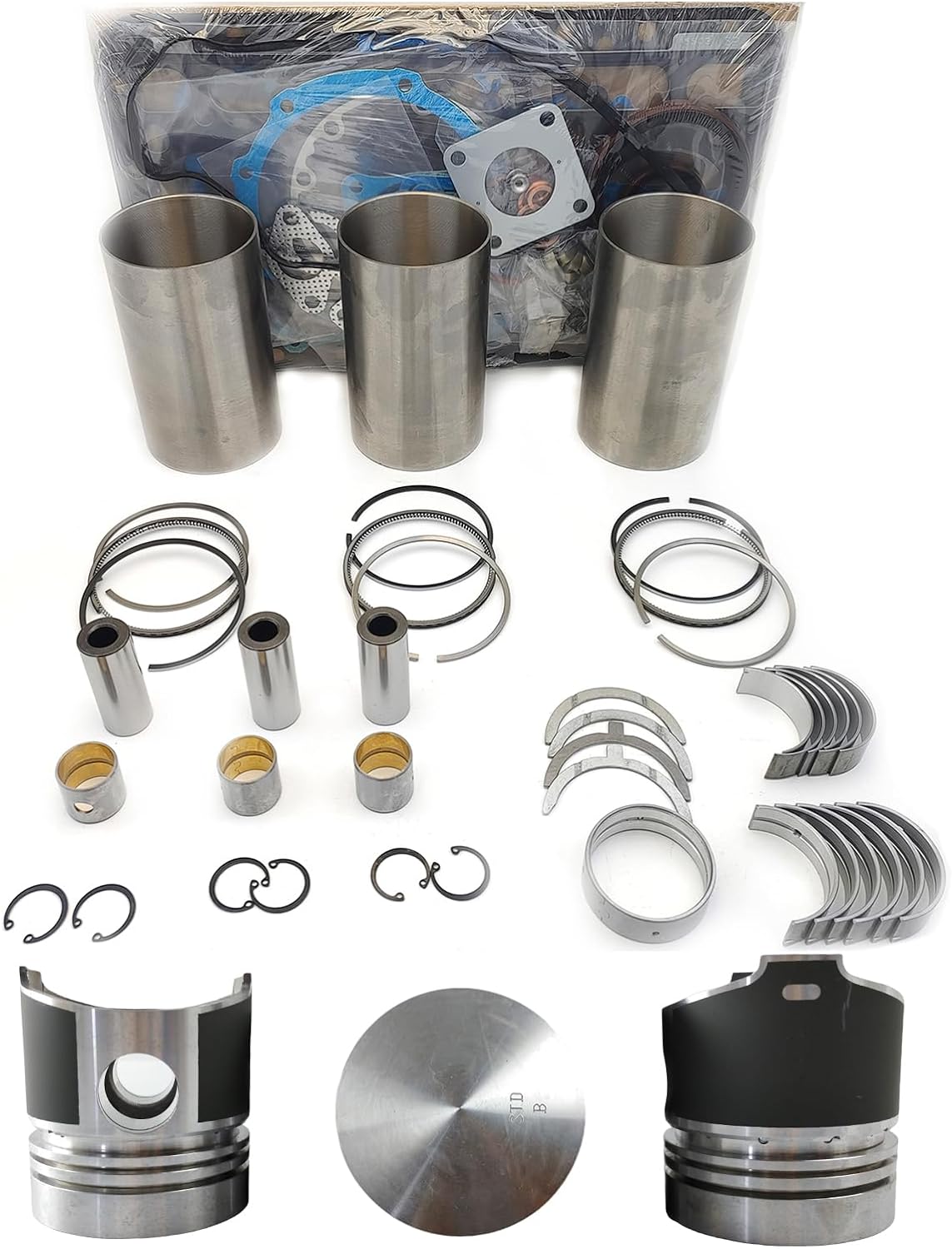 D1101 Engine Overhaul Rebuild Kit (No valve set) For Kubota L245 L245DT ...