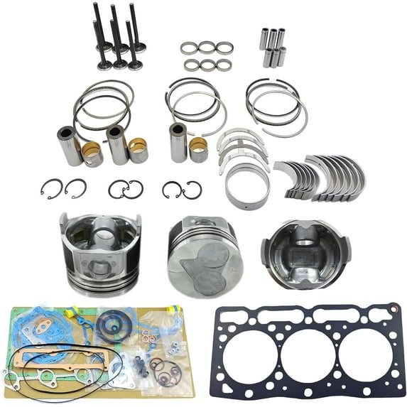 D1105 Engine Overhaul Rebuild Kit (No cylinder liner) For Kubota Tractor B2410HSE B26 B2630HSD B2620HSD Front Mower F2400 F2560E 2880 F2880E F2680E FZ2400 Excavator U25S KX41-2S
