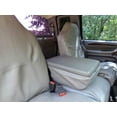 thumbnail image 1 of D1180 1998-2001 Dodge Ram Quad Cab 1500-3500 40/20/40 Split Seat With Integrated Seatbelts in Taupe Velour, 1 of 3