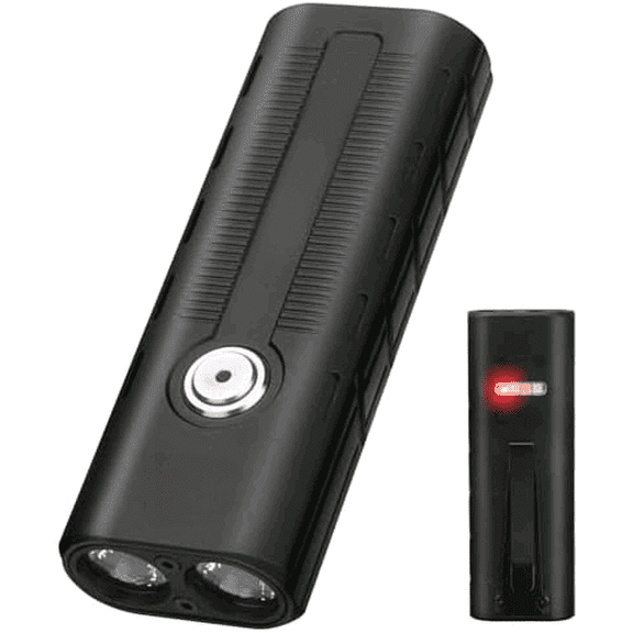 D12 Rechargeable EDC Flashlight, Small Flat Flashlights Powerful with Red Light,Pocket Clip and Magnetic, LED Super Bright Flash Light 10 Modes for Home Camping Emergencies$$Tools & Hardware Other