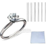 D134M3 Ring Sizers for Loose Rings, Ring Size Adjuster Spacers or Tightener, Invisible Guards, 6 Sizes Fitter, Resizer Fit Almost Any Rings, Reduces Size by 0.5-1.5
