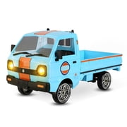 D14 110 Scale Full Scale RC Drift Car, 2.4G 4WD Proportional Control Simulation Minivan Remote Control Car with Front & Rear Lights, 280 Motor & Spring Suspension for Teens & Adults - RTR