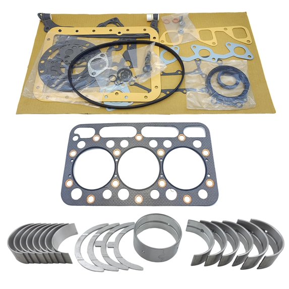 D1402DI Metal Kit + Full Gasket Kit for Kubota D1402DI Engine L2550DT L2550 L2650DT L2650DTGST L2650F for Bobcat 643 Skid Steer Loader Round Combustion Chamber 45mm STD Bearing kit Set