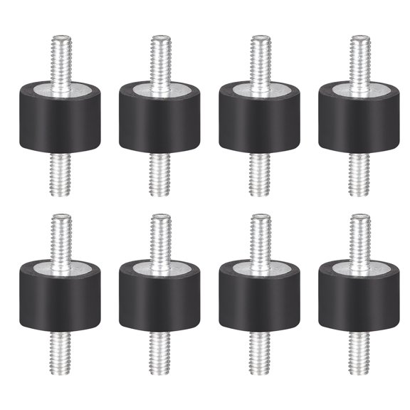D15 x H10 Rubber Vibration Isolator Mounts Shock Absorber with M4  x 10mm Stud 8pcs