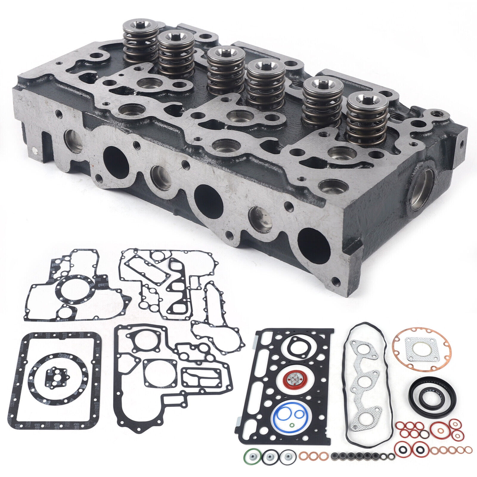 D1503 Complete Cylinder Head W/ Full Gasket Kit for Kubota KX91-3 U35 L3130GST