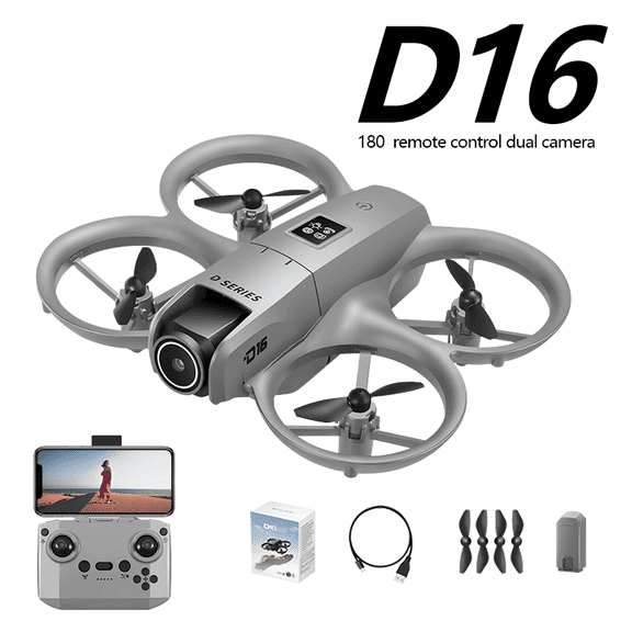 D16 Mini Drone for Beginners with Optical Flow Positioning and Altitude Hold - Training RC Quadcopter
