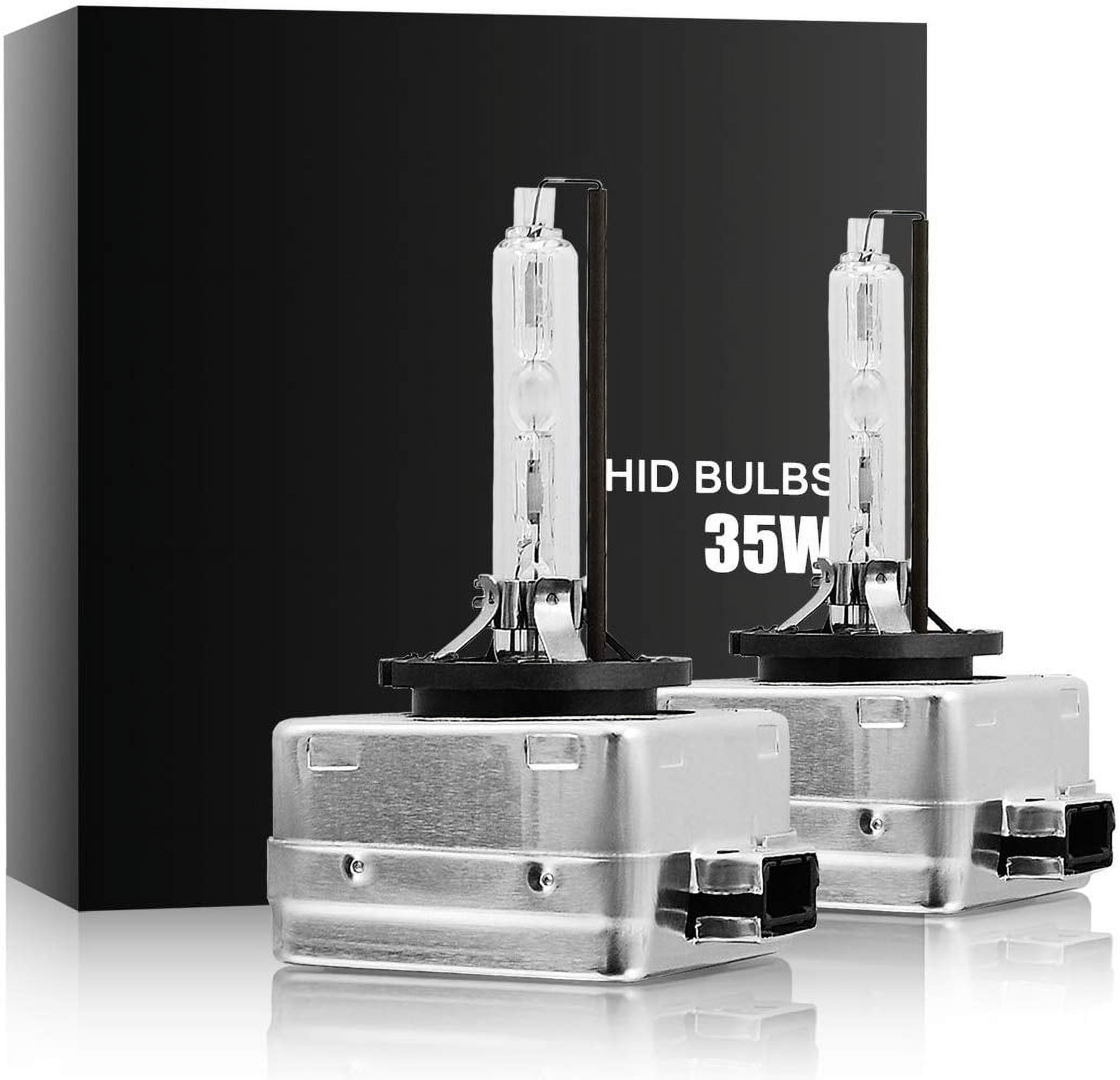 HYB 6000K 35W D1S car Xenon HID Headlight Bulb (Pack of 2) : : Car  & Motorbike