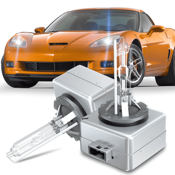 D1S HID Headlight Bulb Low Beam White for 2005-2013 Chevrolet Corvette 2006 2007 2008 2009 2010 2011 2012