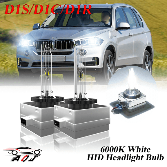 D1S HID Headlight Bulbs For BMW X5 2007-2018, High/Low Beam 6000K Crystal White Xenon Bulbs (Pack of 2)