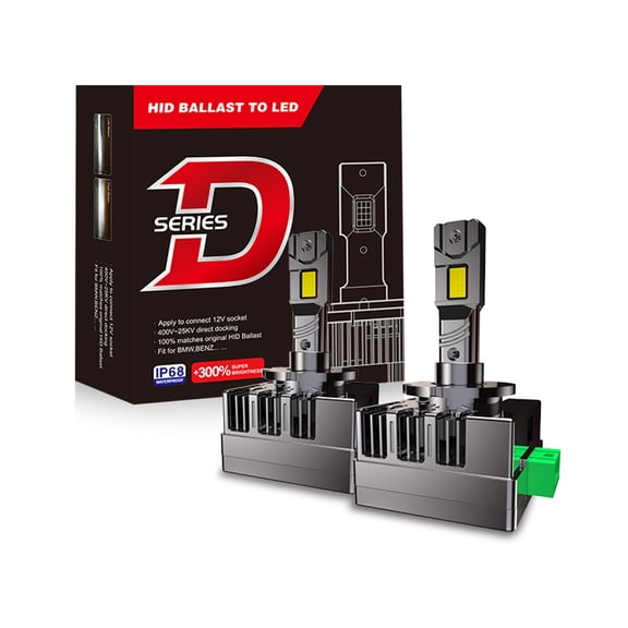 D1S LED Bulb Super Bright High Beam Low Beam 90W, 12V, Color Temperature 6000K, Lifespan 30,000 hours, Waterproof rate IP68, Operating Temperature -15c~105c For 2010-2014 Rolls-Royce Ghost
