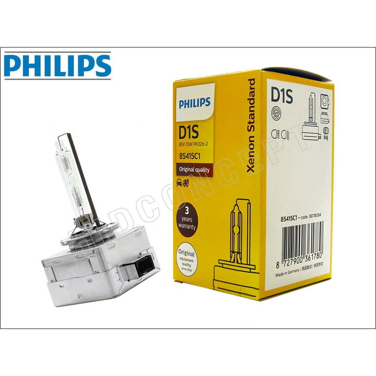 D1S: Philips 4300K Standard HID OEM Bulb 85415C1 with Security Label (Pack  of 1)