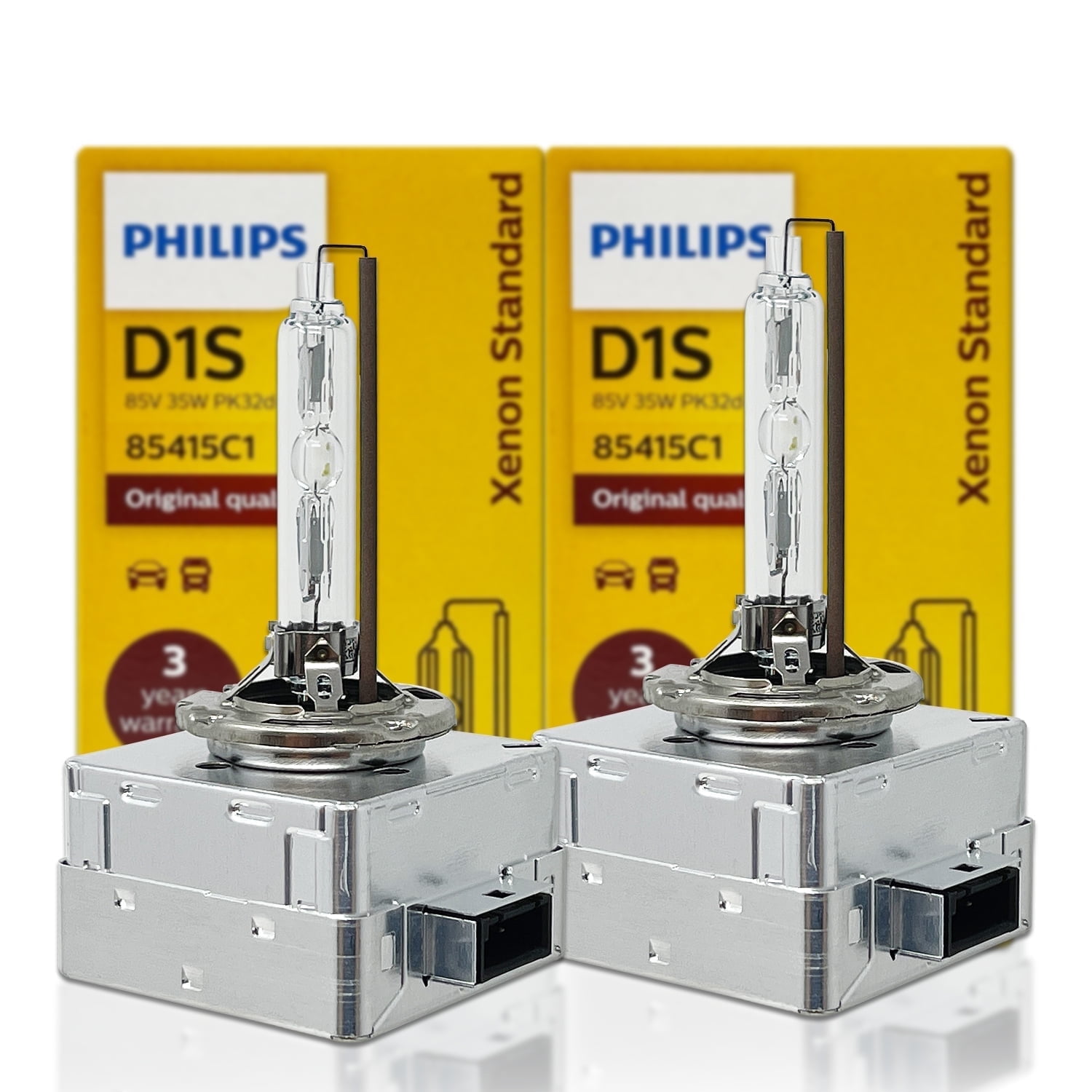 Philips Automotive D1S HID OEM 4300K 85415C1 Headlight Bulbs, Pack