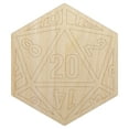 thumbnail image 1 of D20 20 Sided Gaming Gamer Dice Critical Role Wood Shape Unfinished Piece Cutout Craft DIY Projects - 6.25 Inch Size - 1/4 Inch Thick, 1 of 7
