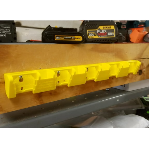 D20 5-slot Battery Rack for DeWalt 12Vmax 20Vmax and FlexVolt Wall Mount Latching Storage Rack 20V DCB205 DCB606 DCB120, USA PN D20x5-WR