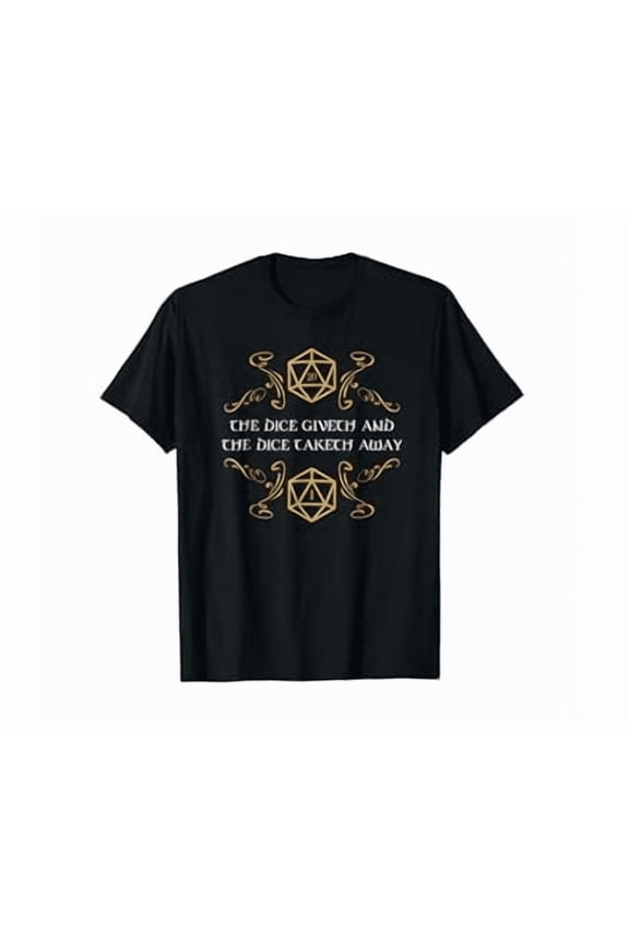 D20 Dice Giveth And Taketh Away Funny Nerdy Shirt Unisex S-5XL Hot Trending Shirt, Vintage Birthday Gift
