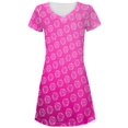 thumbnail image 1 of D20 Gamer Critical Hit and Fumble Pink Pattern All Over Juniors Beach Cover-Up Dress Multi LG, 1 of 2