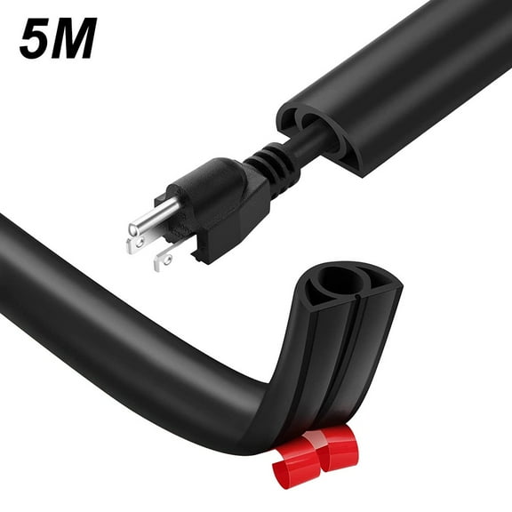 D20 PVC Flexible Wire Trough 1/3/5M Flexible Small Cable Duct Self-Adhesive Base Cable Bridge For Power Cords Electrical Equipme