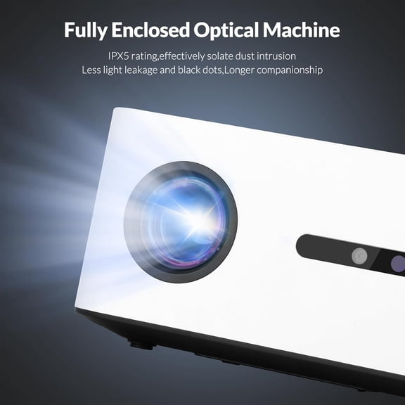 D200 Projector with TV, 4K Supported Native 1080P Auto WiFi Portable Home Theater