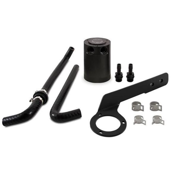 D2018PBEBK PCV Side Baffled Oil Catch Can for 2018 Plus Honda Accord 2.0T, Black