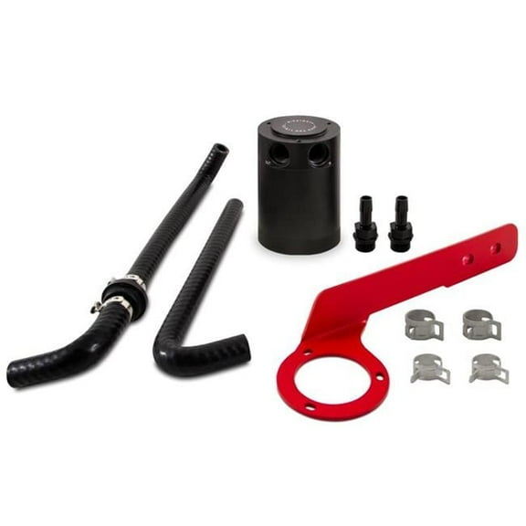 D2018PBERD PCV Side Baffled Oil Catch Can for 2018 Plus Honda Accord 2.0T, Red