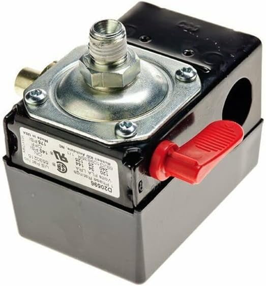D20596 Air Compressor Replacement ON Off Pressure Switch, Preset to 140 ...