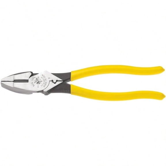 D2139NECR Lineman's Crimping Pliers Made In USA Streamlined HighLeverage Design Made Of Induction Hardened Steel 9Inch