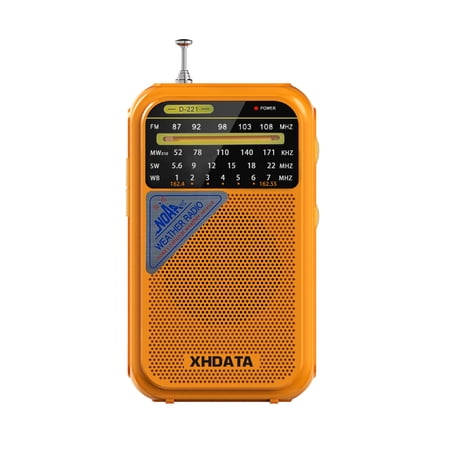 XHDATA D-221 NOAA Weather Radio, Portable AM/FM/SW/WB Radio with DSP and AA Battery Power
